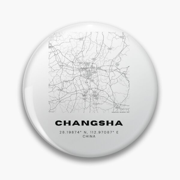 Item preview, Minimalist Changsha Map Art - China City Coordinates Design designed and sold by RM-Journey.