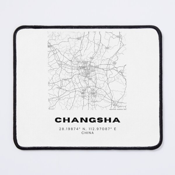 Item preview, Minimalist Changsha Map Art - China City Coordinates Design designed and sold by RM-Journey.