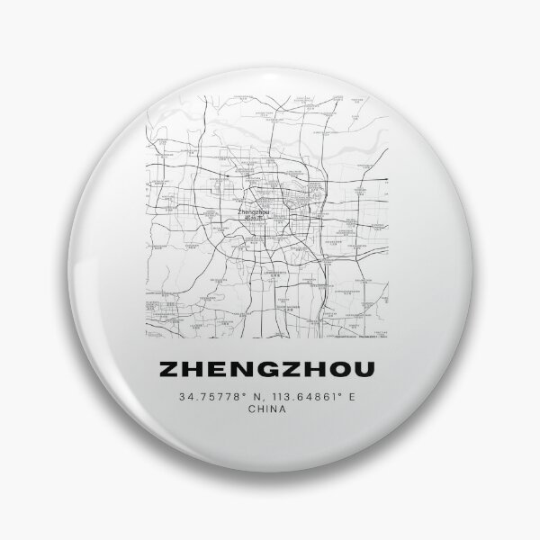 Item preview, Minimalist Zhengzhou Map Art - China City Coordinates Design designed and sold by RM-Journey.