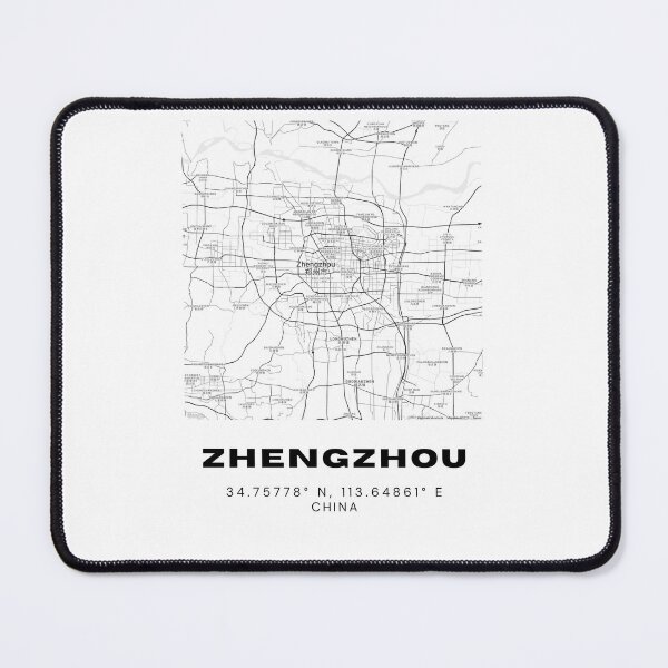 Item preview, Minimalist Zhengzhou Map Art - China City Coordinates Design designed and sold by RM-Journey.