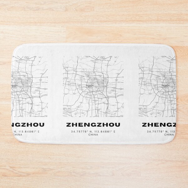Item preview, Minimalist Zhengzhou Map Art - China City Coordinates Design designed and sold by RM-Journey.