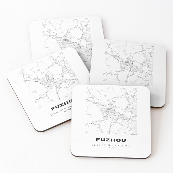 Item preview, Minimalist Fuzhou Map Art - China City Coordinates Design designed and sold by RM-Journey.