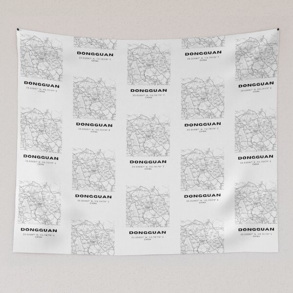 Item preview, Minimalist Dongguan Map Art - China City Coordinates Design designed and sold by RM-Journey.