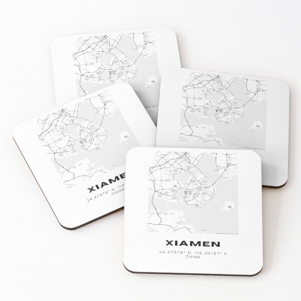Item preview, Minimalist Xiamen Map Art - China City Coordinates Design designed and sold by RM-Journey.