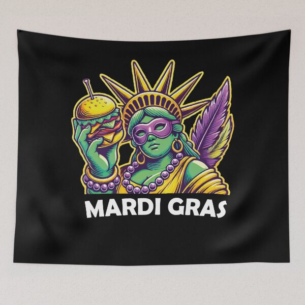 Item preview, Mardi Gras Liberty Burger Fun Vibes designed and sold by LuminOrb.