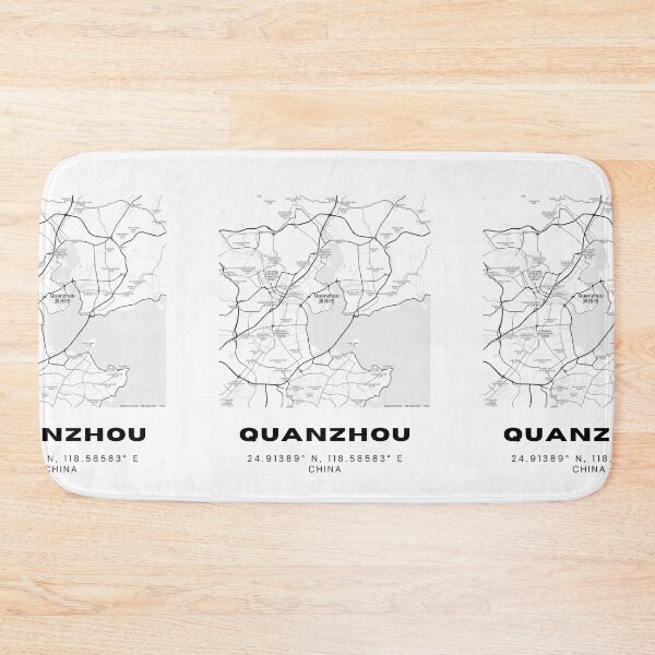 Item preview, Minimalist Quanzhou Map Art - China City Coordinates Design designed and sold by RM-Journey.