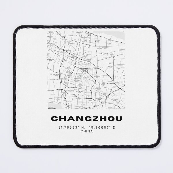 Item preview, Minimalist Changzhou Map Art - China City Coordinates Design designed and sold by RM-Journey.
