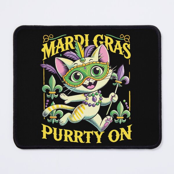 Item preview, Mardi Gras Purrrty On Cat Celebration Fun designed and sold by LuminOrb.