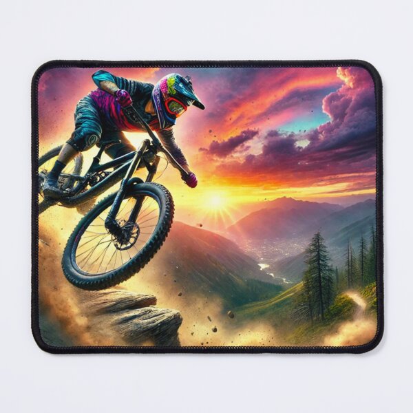 Item preview, Epic Pink & Purple Downhill MTB Shred – Full Speed Descent designed and sold by GrizzlyCollective.