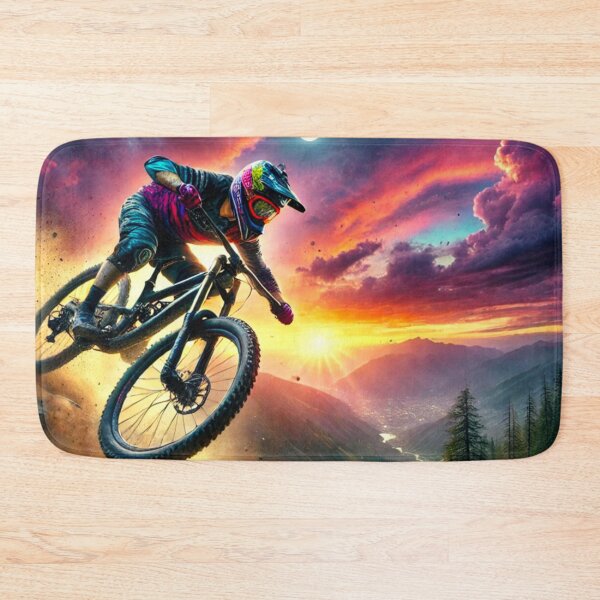 Item preview, Epic Pink & Purple Downhill MTB Shred – Full Speed Descent designed and sold by GrizzlyCollective.