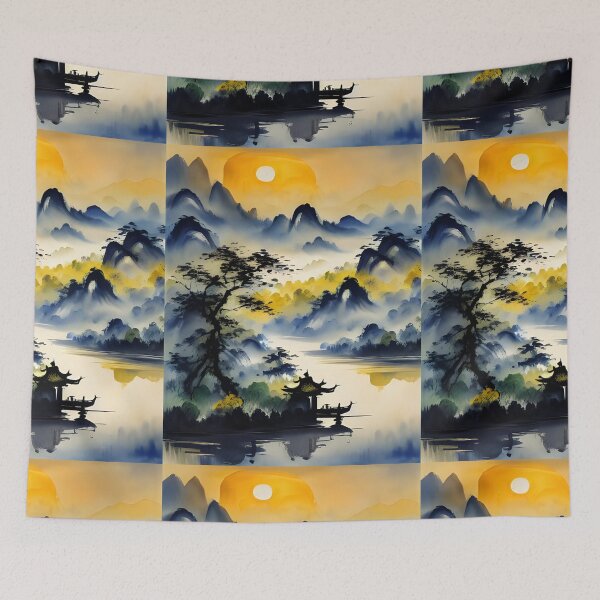 Item preview, Beautiful Asian landscape  designed and sold by Coolparrotgirl.