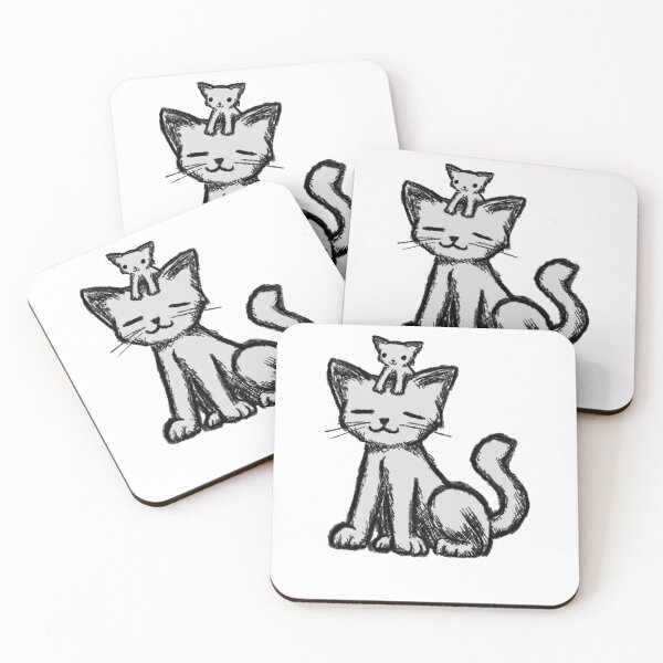Item preview, Cat and Smaller Cat designed and sold by JustABirb.