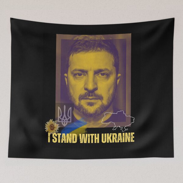 Item preview, I Stand With Ukraine Zelensky Portrait Design designed and sold by EarthArtDesigns.