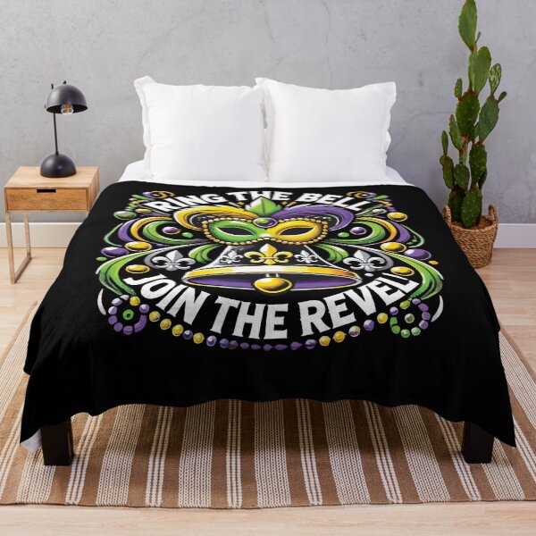 Item preview, Mardi Gras Ring The Bell Join The Revel designed and sold by LuminOrb.