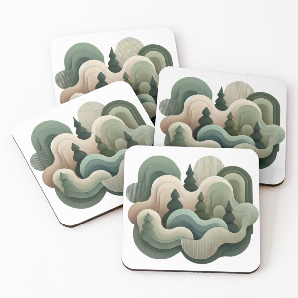 Item preview, Obra de arte con formas abstractas de bosque designed and sold by NaturaVestir.