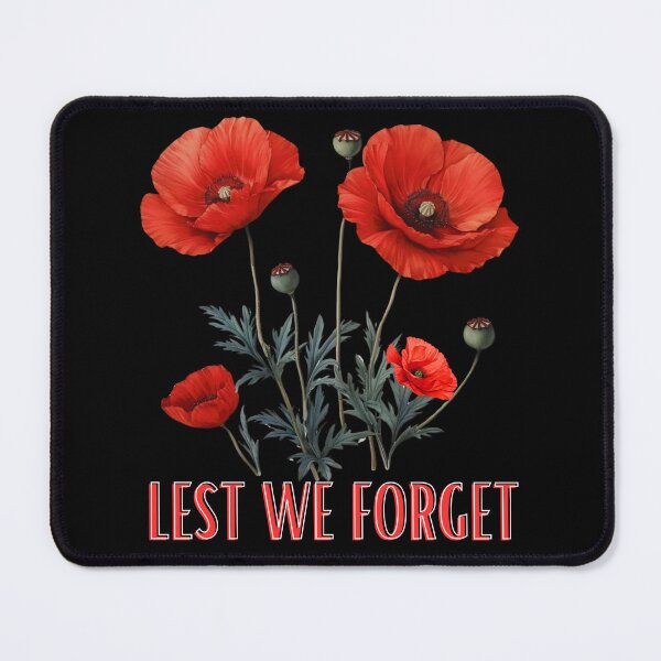 Item preview, anzac day 2025 - Lest We Forget - Red Poppy Day Australian  Men Woman Kids designed and sold by Taylor  ART.