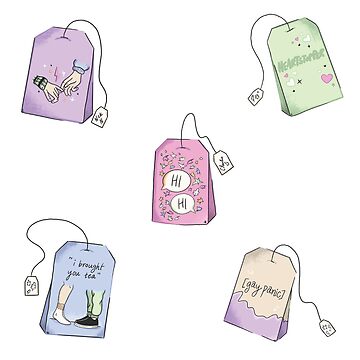 Artwork thumbnail, HEARTSTOPPER tea stickers value pack by Tavia Gairns