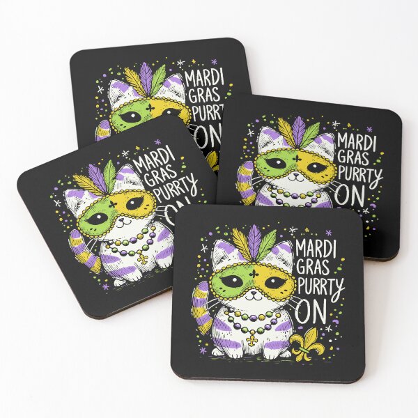 Artikelvorschau, Katzenmaskerade Mardi Gras Purrty On entworfen und verkauft von LuminOrb.