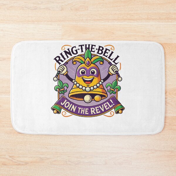 Item preview, Mardi Gras Ring The Bell Join The Revel designed and sold by LuminOrb.