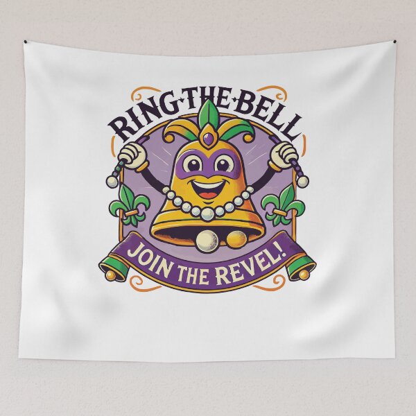 Item preview, Mardi Gras Ring The Bell Join The Revel designed and sold by LuminOrb.