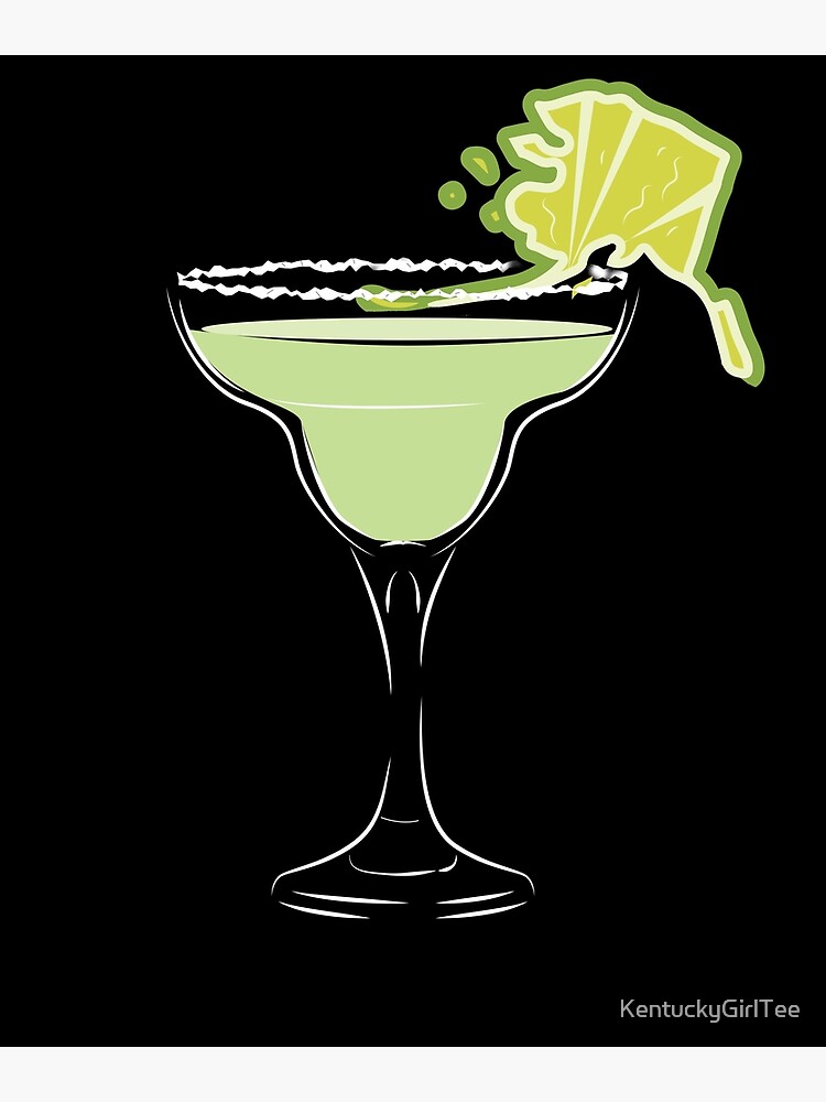 "Alaska Lime Margarita Glasses July 4th Mexican" Art Print by