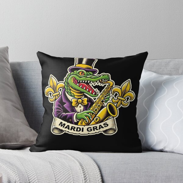 Artikelvorschau, Mardi Gras Krokodil Mit Saxophon entworfen und verkauft von LuminOrb.