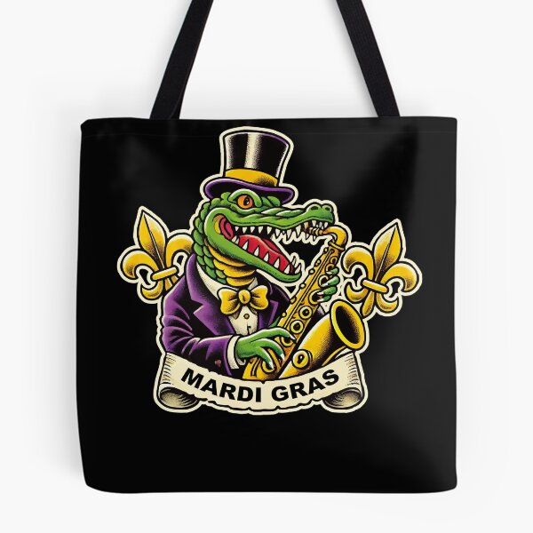 Artikelvorschau, Mardi Gras Krokodil Mit Saxophon entworfen und verkauft von LuminOrb.