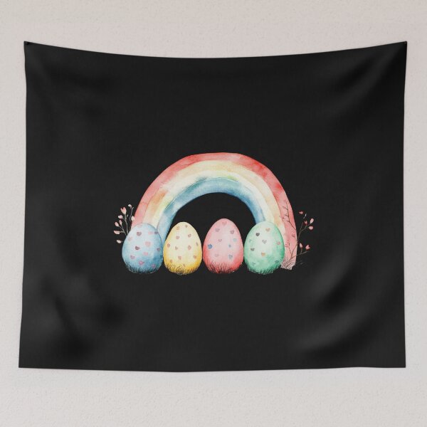 Item preview, Colorful rainbow with Easter eggs designed and sold by SimoesArtistry.