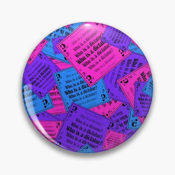 Item preview, A bright pattern of signs with the question "Who is a dictator?" designed and sold by Cherevan.