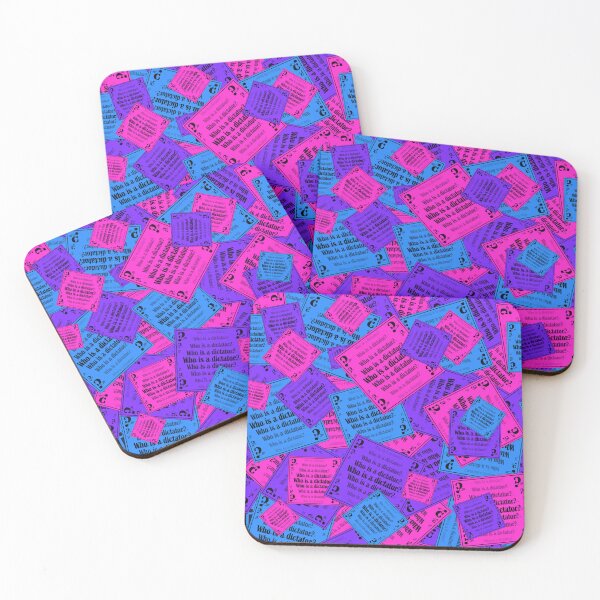 Item preview, A bright pattern of signs with the question "Who is a dictator?" designed and sold by Cherevan.