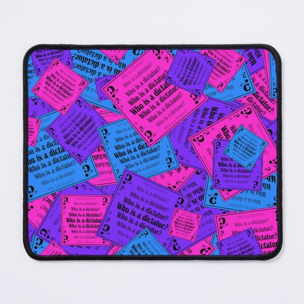 Item preview, A bright pattern of signs with the question "Who is a dictator?" designed and sold by Cherevan.