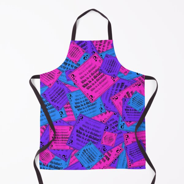 Item preview, A bright pattern of signs with the question "Who is a dictator?" designed and sold by Cherevan.