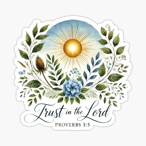 Item preview, "Trust in the Lord" – Proverbs 3:5 Watercolor Art designed and sold by GoodwillDesigns.