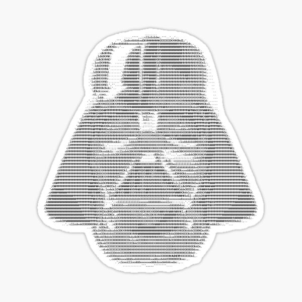 Item preview, ASCII Vader designed and sold by Randy Verschueren.