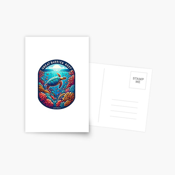 Item preview, Great Barrier Reef Queensland Australia - badge style designed and sold by LoveLabDesign.