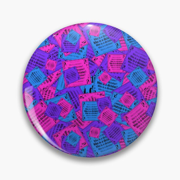 Item preview, A bright pattern of signs with the question "Who is a dictator?" designed and sold by Cherevan.