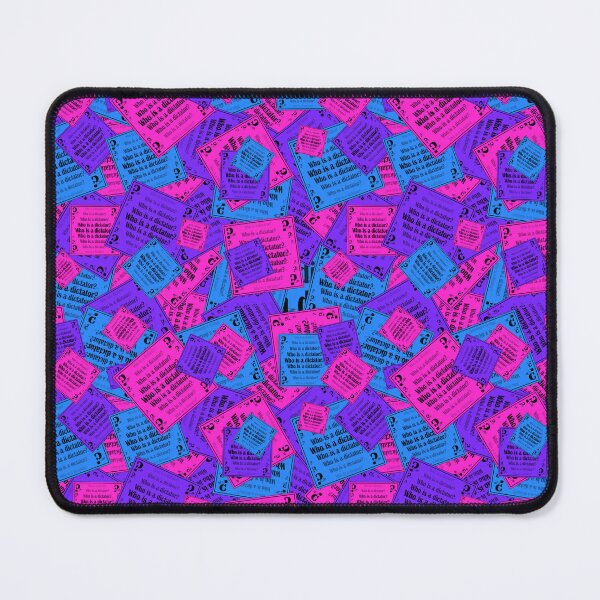 Item preview, A bright pattern of signs with the question "Who is a dictator?" designed and sold by Cherevan.
