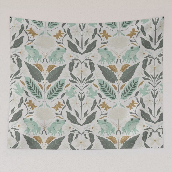 Item preview, Hop Scotch - Cute whimsical frog pattern designed and sold by designsbyjenicagoertz.