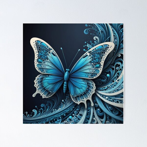 Item preview, Serene Butterfly in a Fantasy Bloom designed and sold by Harmonic_Layers.