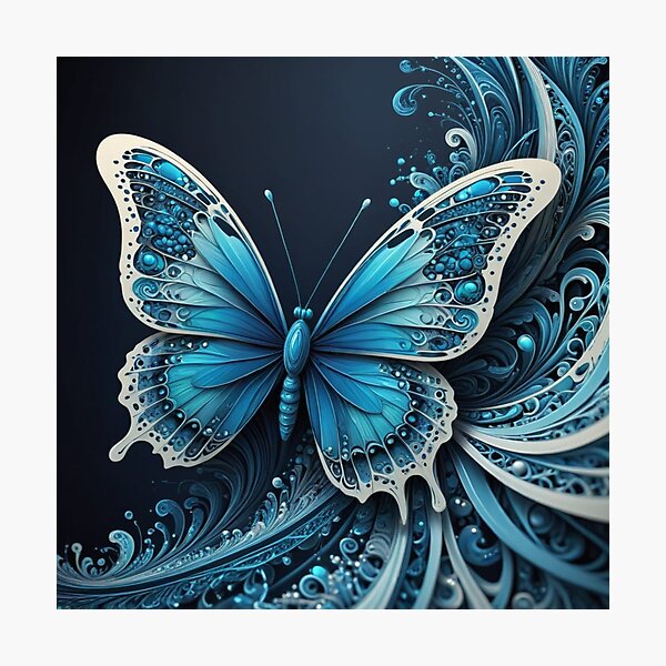 Artikelvorschau, Heiterer Schmetterling in einer Fantasieblüte entworfen und verkauft von Harmonic_Layers.