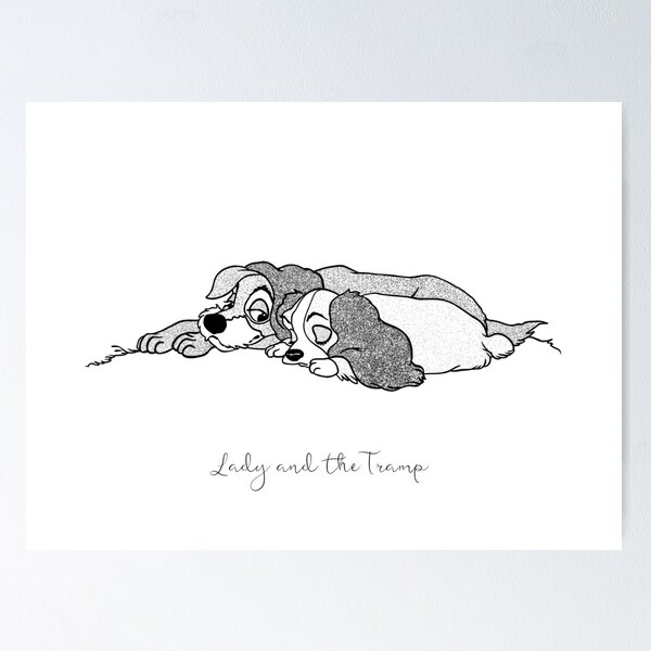 Item preview, Lady and the Tramp ... Sleeping ... Dreaming - Calligraphy designed and sold by Atropa Parcae.