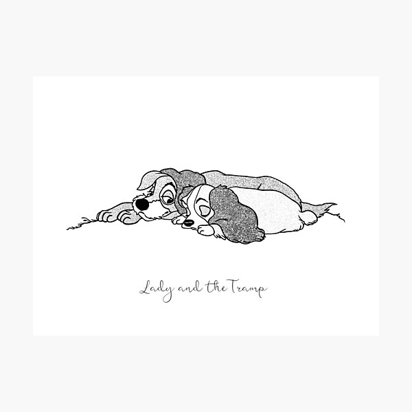 Item preview, Lady and the Tramp ... Sleeping ... Dreaming - Calligraphy designed and sold by Atropa Parcae.