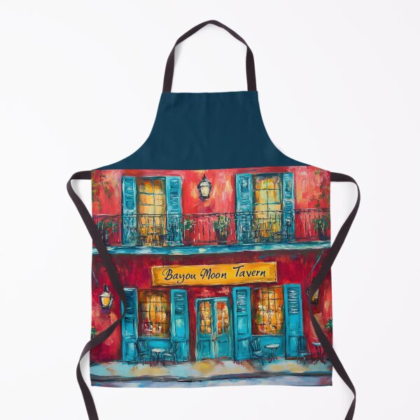 Item preview, New Orleans Nightlife Awaits - A Colorful Bayou Moon Tavern of Warmth and Celebration Abstract Digital AI Art designed and sold by OlfactoART Studio.