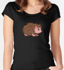 cute Hedgehog Women's Fitted Scoop T-Shirt