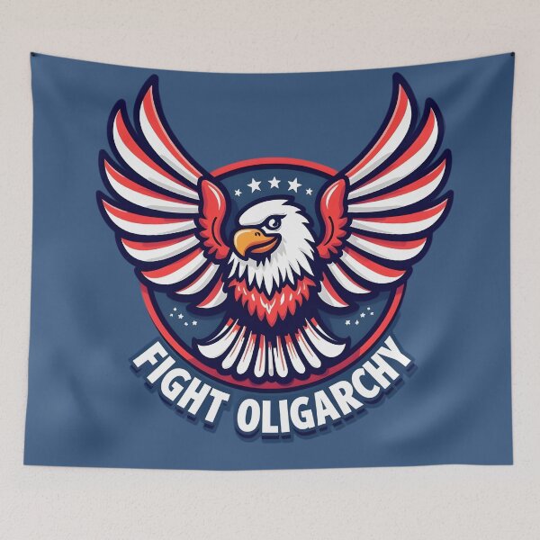 Item preview, Fight Oligarchy (Blue) designed and sold by Brendan Arthur Ring.