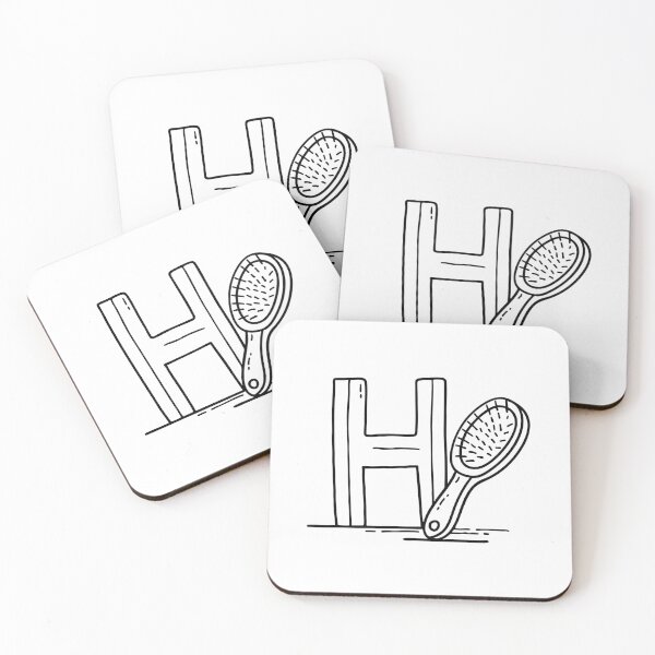 Item preview, Letter H beside Hairbrush designed and sold by rasagamastore.