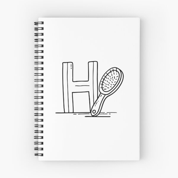 Item preview, Letter H beside Hairbrush designed and sold by rasagamastore.