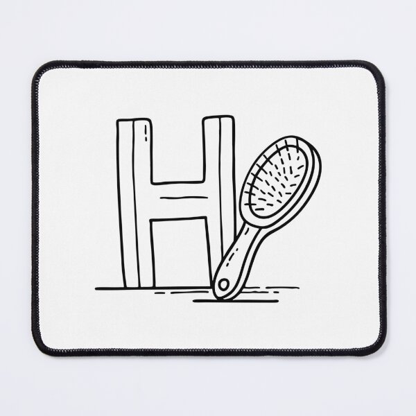 Item preview, Letter H beside Hairbrush designed and sold by rasagamastore.