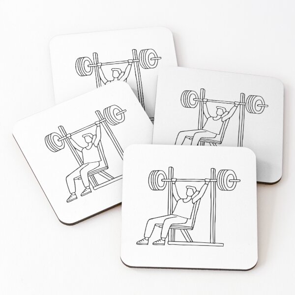 Item preview, Lifting weights on a bench press machine designed and sold by rasagamastore.