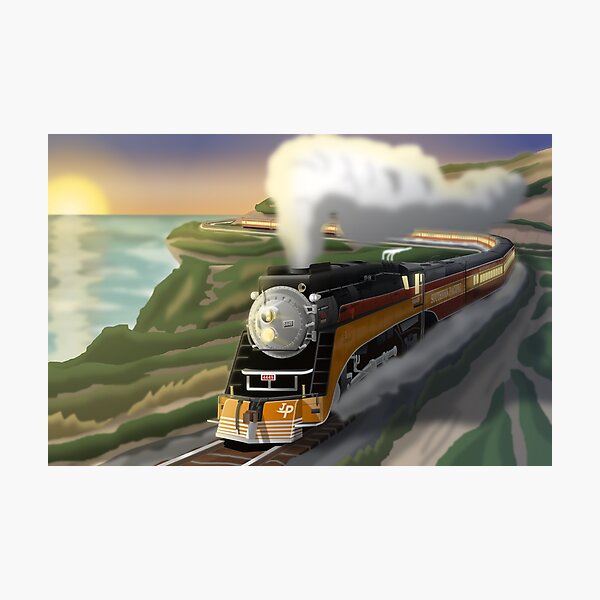 Item preview, Golden State at Golden Hour II designed and sold by Jake's Retro Rails.